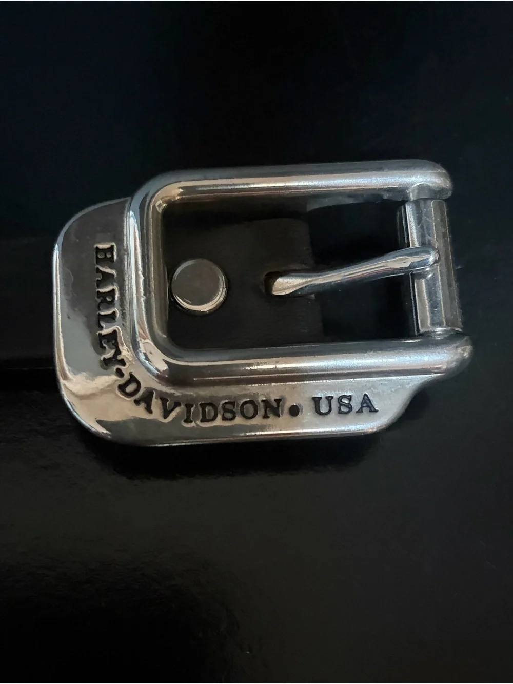 Harley-Davidson Black Leather Studded Dog Collar with Shield Emblem